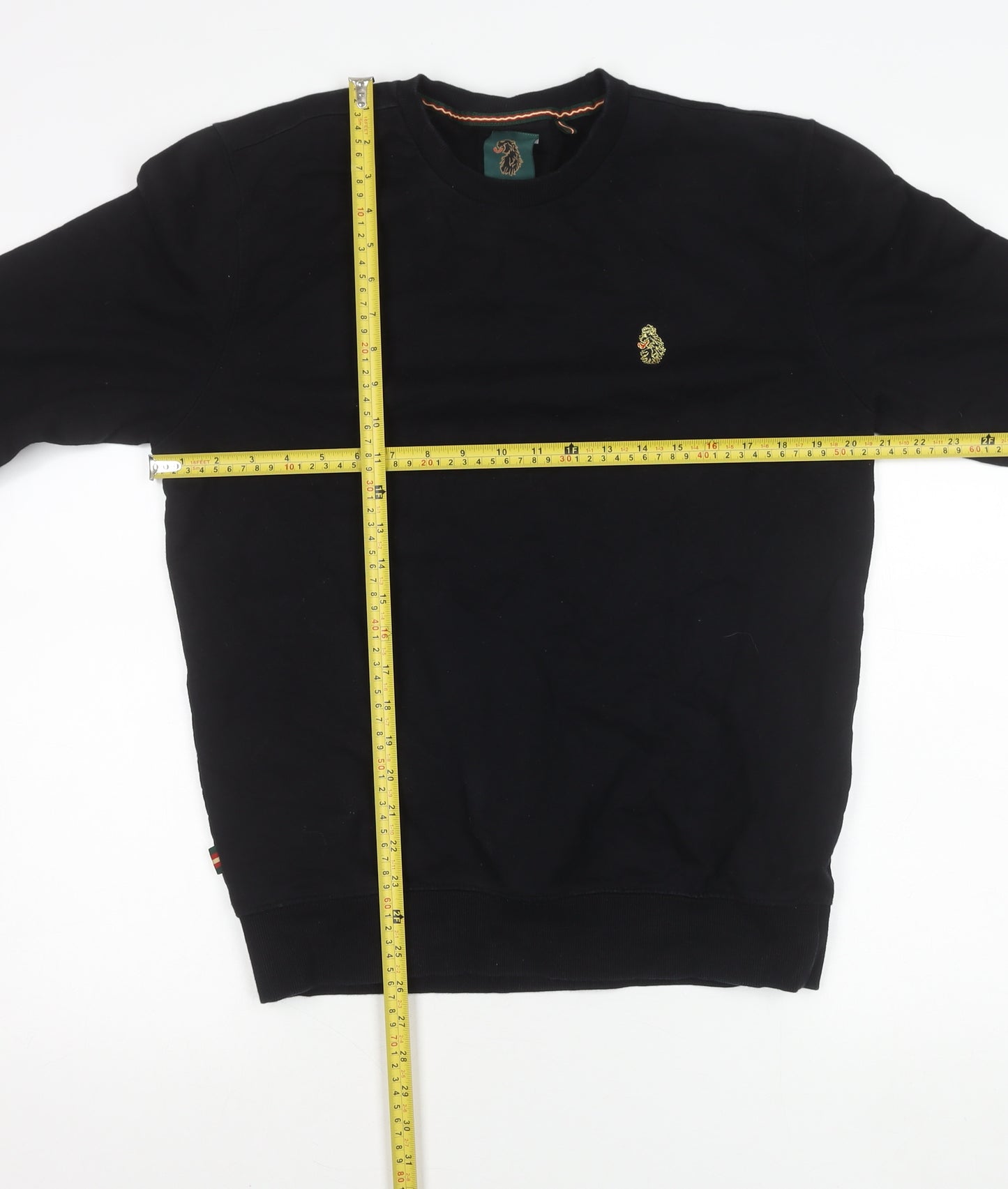 Luke Sport Men's Black Sweatshirt L Pullover Crew Neck Cotton