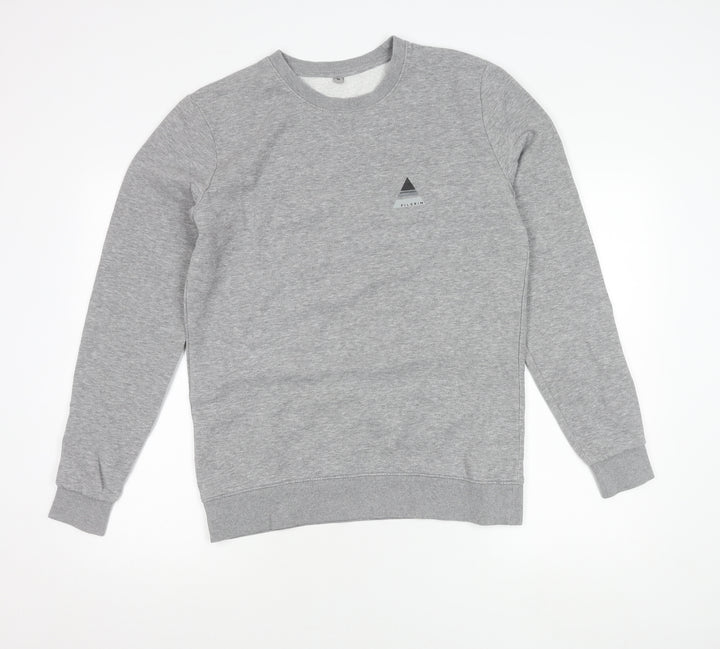 Continental Men’s Grey M Pullover Sweatshirt Logo Crew Neck