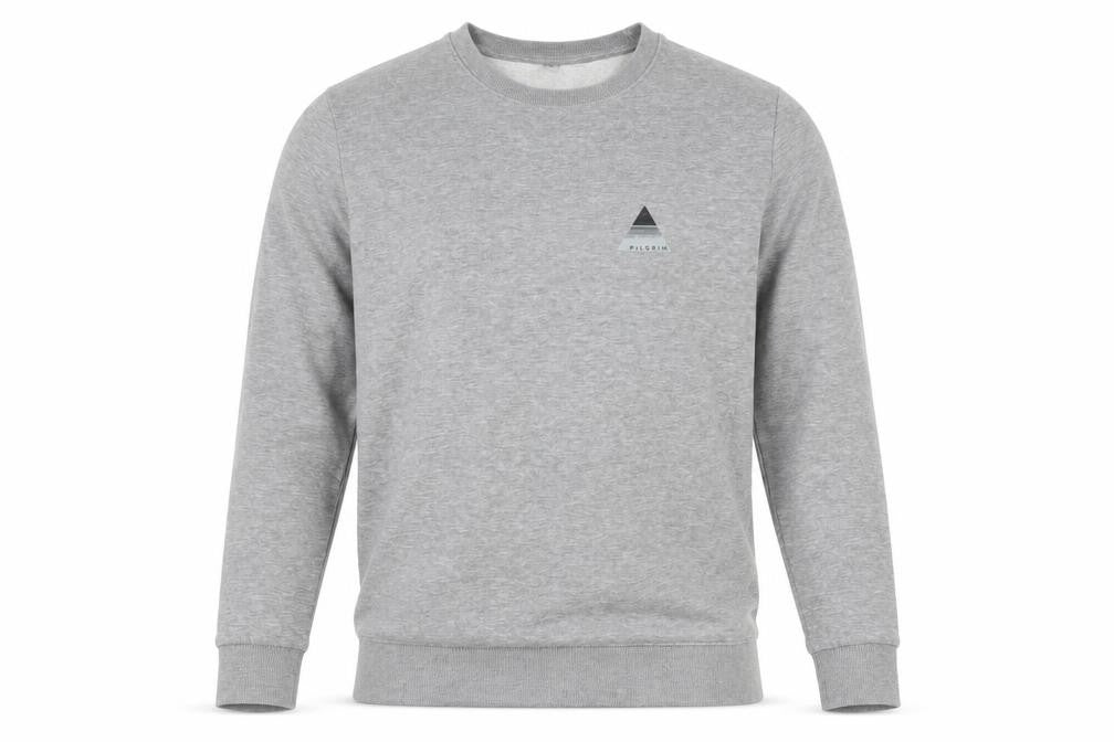 Front view of Continental Men’s Grey M Pullover Sweatshirt Logo Crew Neck
