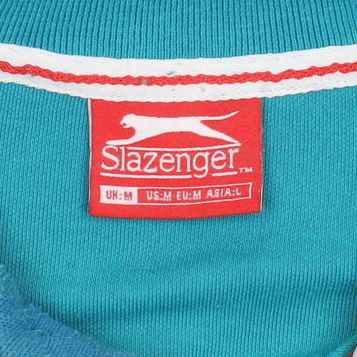 Slazenger Men’s Blue Polo Shirt M Regular Fit Casual Sportswear