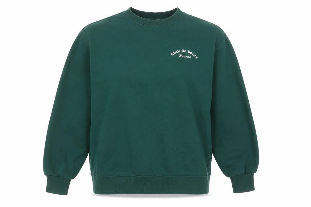 Front view of Divided women’s green logo sweatshirt s regular fit pullover crew neck