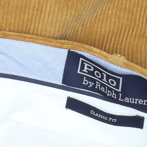 Polo Ralph Lauren Men’s Brown Corduroy Classic Fit Trousers 33x32