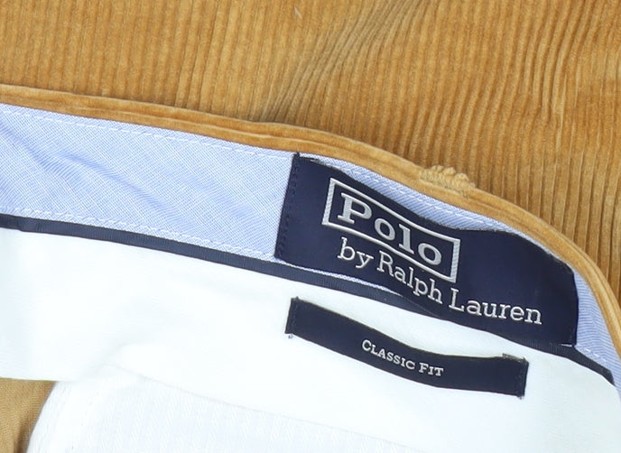 Polo Ralph Lauren Men’s Brown Corduroy Classic Fit Trousers 33x32