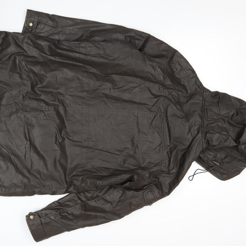 Papaya Women’s Brown Size 16 Hooded Parka Coat Cotton Mid Length