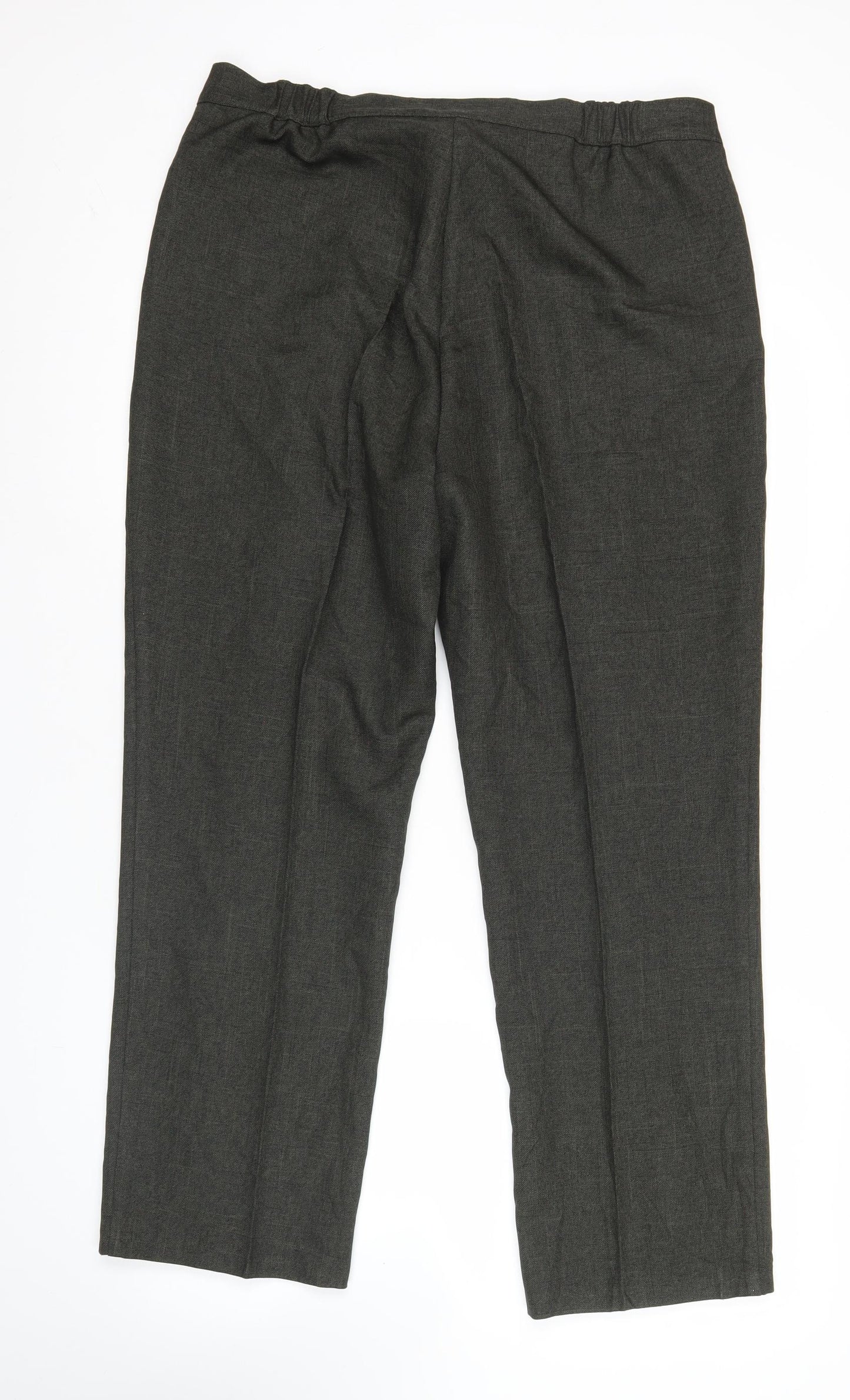 Marks and Spencer Women's Green Polyester Blend Pleated Work Trousers XL