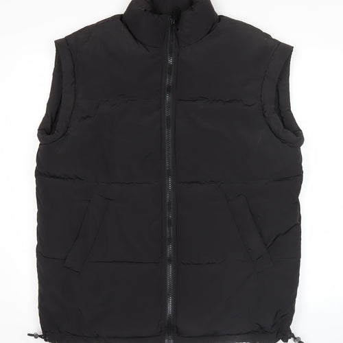 H&M Men’s Black XS Puffer Waistcoat Lightweight Insulated