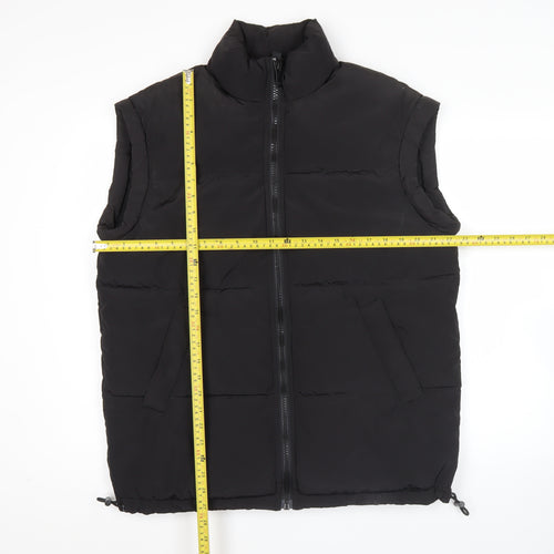 H&M Men’s Black XS Puffer Waistcoat Lightweight Insulated
