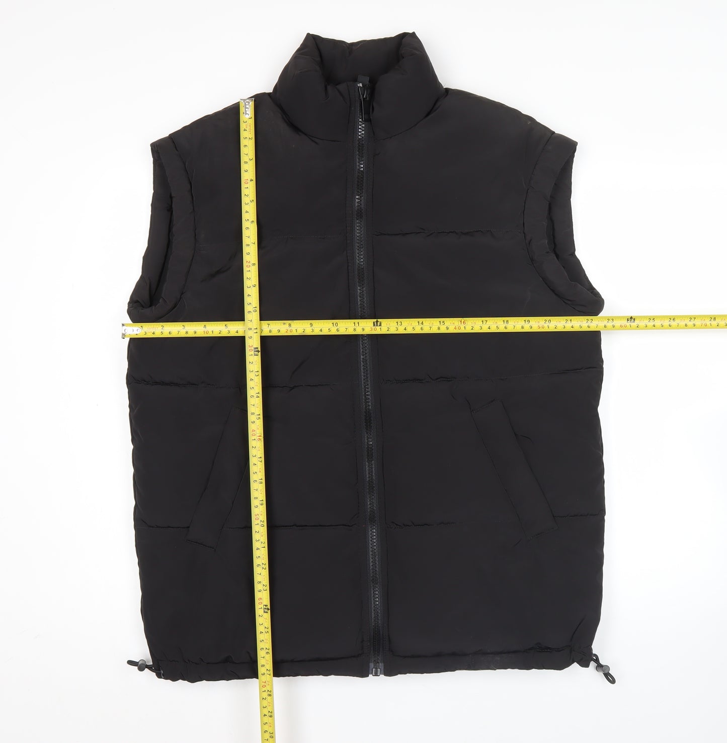 H&M Men’s Black XS Puffer Waistcoat Lightweight Insulated