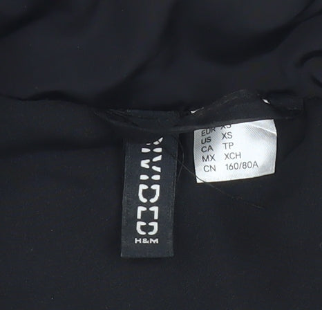 H&M Men’s Black XS Puffer Waistcoat Lightweight Insulated