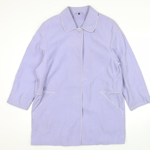 Perkertex Womens Purple Mid-Length Coat Size 10/12 Vintage Overcoat