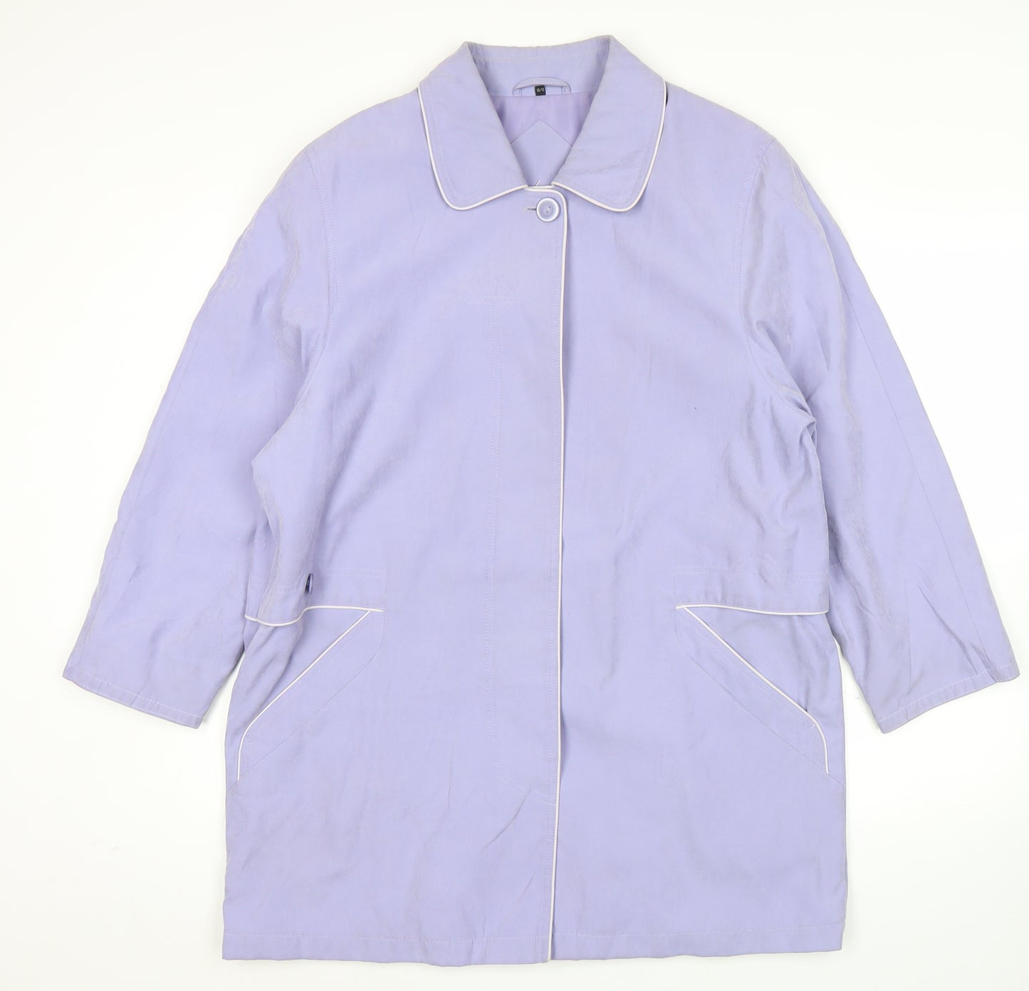 Perkertex Womens Purple Mid-Length Coat Size 10/12 Vintage Overcoat