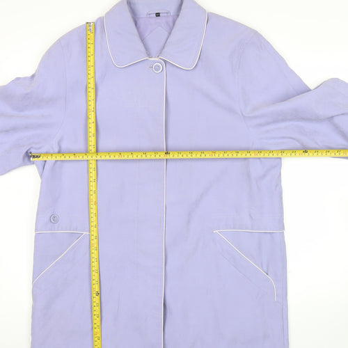 Perkertex Womens Purple Mid-Length Coat Size 10/12 Vintage Overcoat