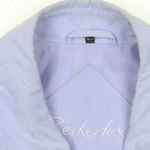 Perkertex Womens Purple Mid-Length Coat Size 10/12 Vintage Overcoat