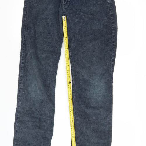 American Apparel Men's Blue Corduroy Slim Fit Trousers Size 29
