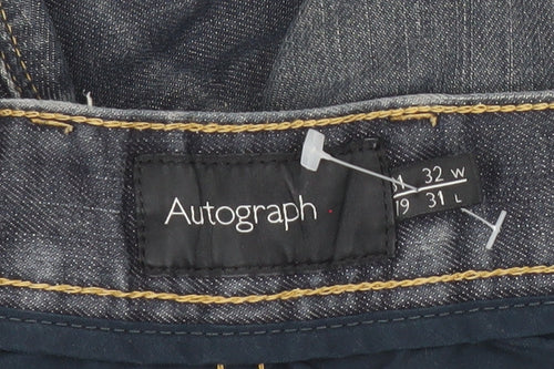 Marks and Spencer Autograph Men’s Blue 32W 31L Slim Straight Jeans