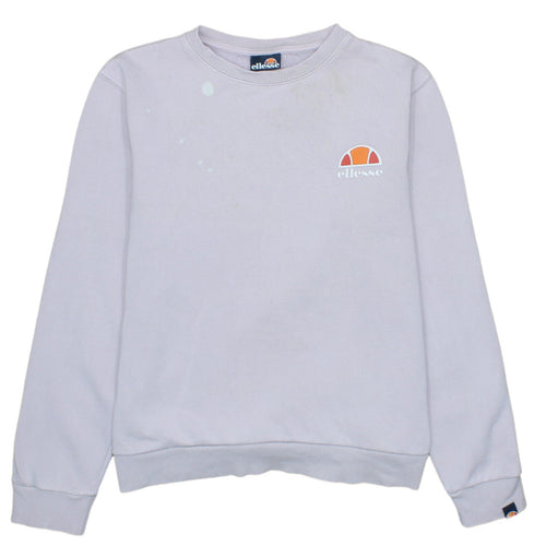 Ellesse Women's Purple Sweatshirt UK 10 Crew Neck Pullover Logo Sportswear