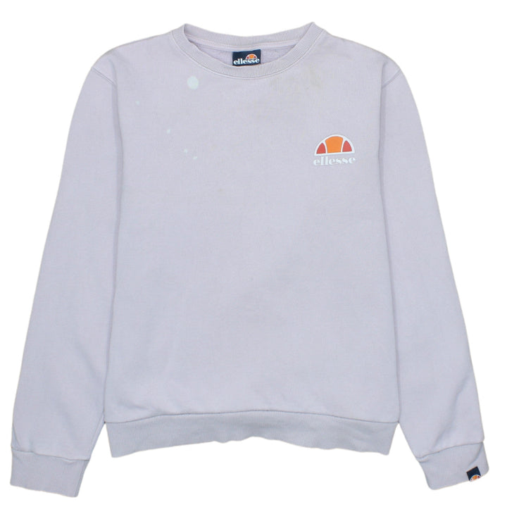 Ellesse Women's Purple Sweatshirt UK 10 Crew Neck Pullover Logo Sportswear