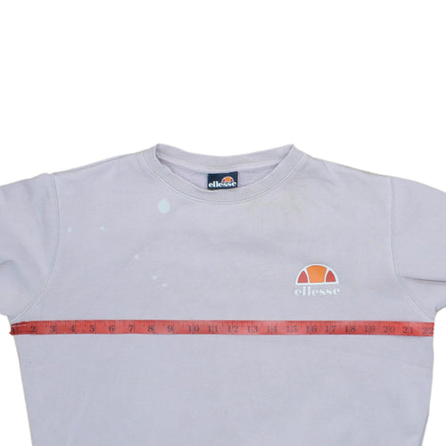 Ellesse Women's Purple Sweatshirt UK 10 Crew Neck Pullover Logo Sportswear