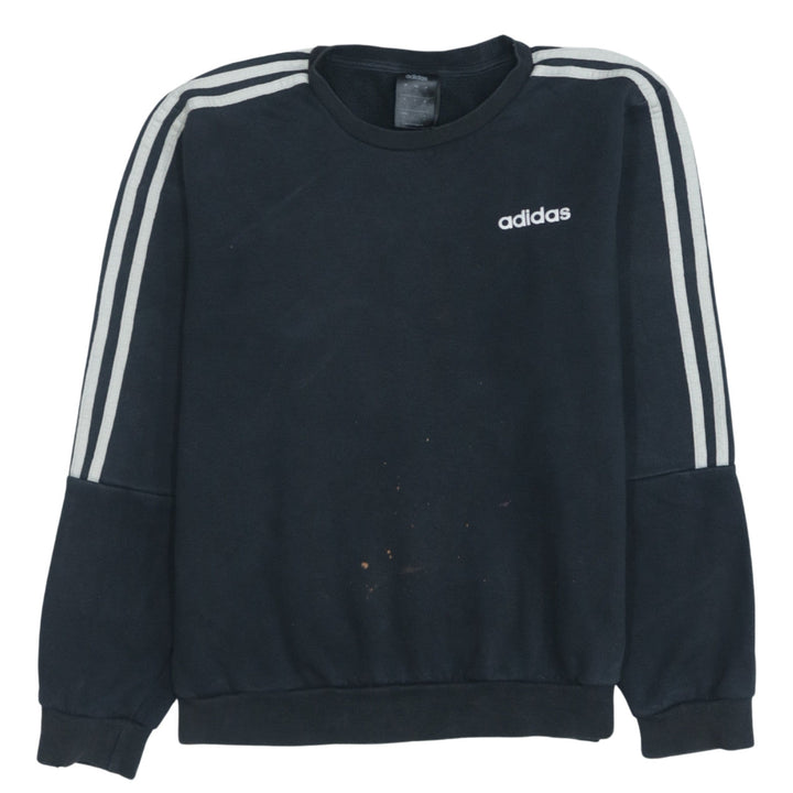 adidas Men’s Black Small Sweatshirt Long Sleeve Pullover Sports Logo