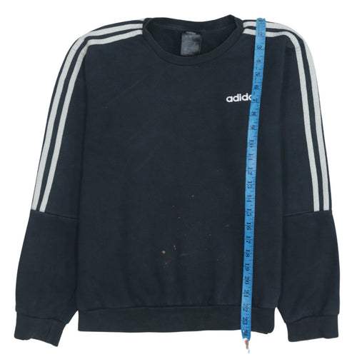 adidas Men’s Black Small Sweatshirt Long Sleeve Pullover Sports Logo