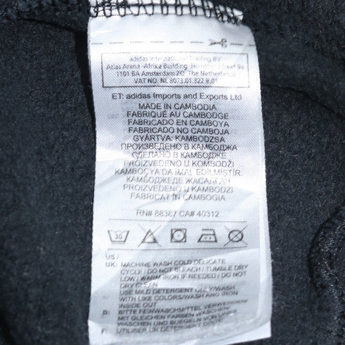 adidas Men’s Black Small Sweatshirt Long Sleeve Pullover Sports Logo