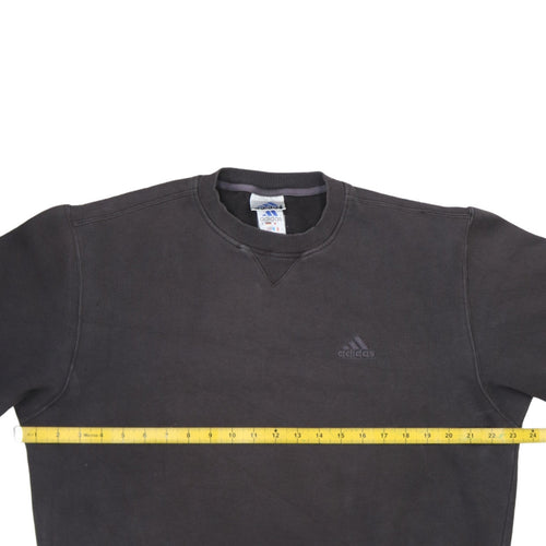 Adidas Mens Black L Sweatshirt Pullover Crew Neck Long Sleeve Sportswear
