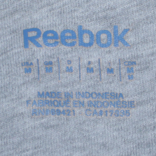Reebok Men’s Black Pullover Hoodie Size M Logo Sportswear Jumper