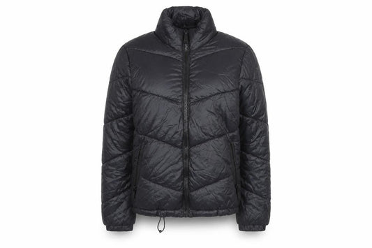 Front view of Primark Women’s Black, size UK 8, Puffer Jacket Quilted Full Zip Winter Coat