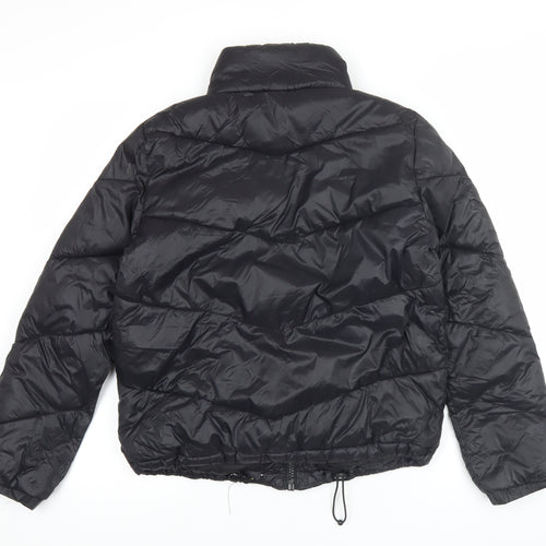 Primark Women’s Black Size 8 Puffer Jacket Quilted Full Zip Winter Coat