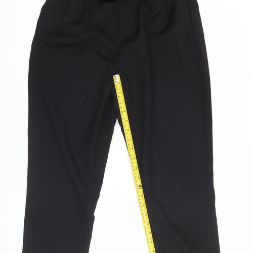 H&M Women’s Black Size 10 Paperbag Tapered Belted Trousers