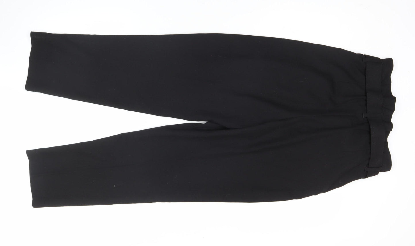 H&M Women’s Black Size 10 Paperbag Tapered Belted Trousers