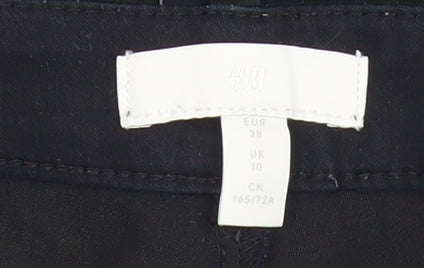 H&M Womens Black Size 10 Slim Fit Tapered Work Trousers