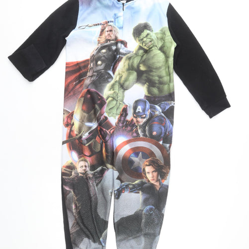 Marvel Avengers Boys Multicoloured Fleece One Piece Pyjamas 7-8 Years