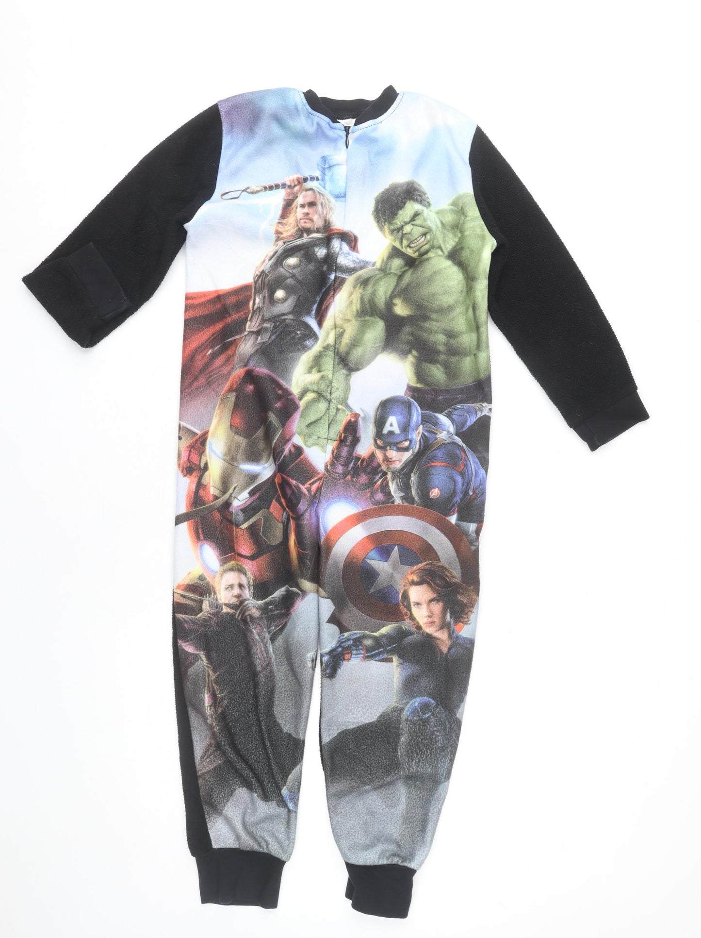 Marvel Avengers Boys Multicoloured Fleece One Piece Pyjamas 7-8 Years