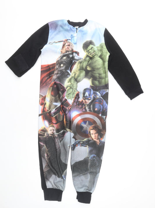 Marvel Avengers Boys Multicoloured Fleece One Piece Pyjamas 7-8 Years