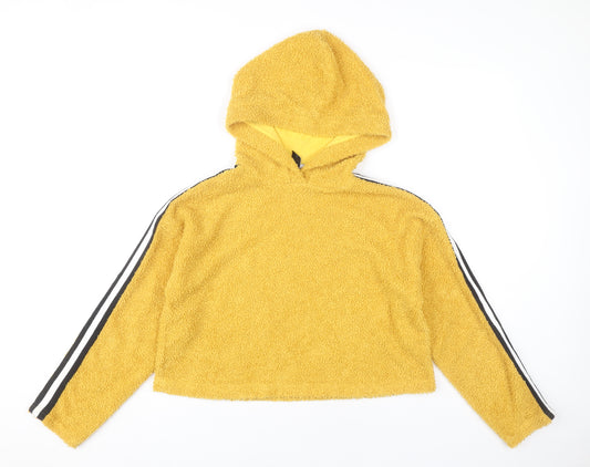 915 Generation Girls Yellow Pullover Hoodie Age 12-13 Years Fleece Lined