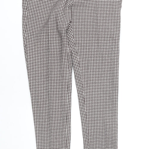 ASOS Design Men's Brown Houndstooth Slim Chino Trousers W30 L32