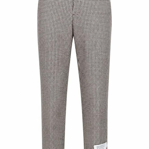 ASOS Design Men's Brown Houndstooth Slim Chino Trousers W30 L32