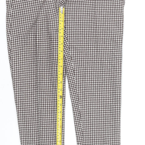 ASOS Design Men's Brown Houndstooth Slim Chino Trousers W30 L32