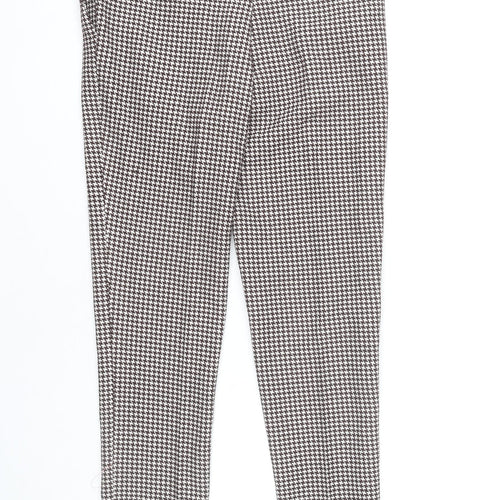 ASOS Design Men's Brown Houndstooth Slim Chino Trousers W30 L32