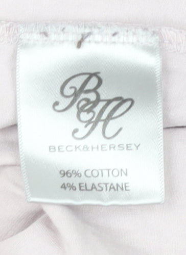 Beck & Hersey Women’s Pink Jersey T-Shirt Size 14 Casual