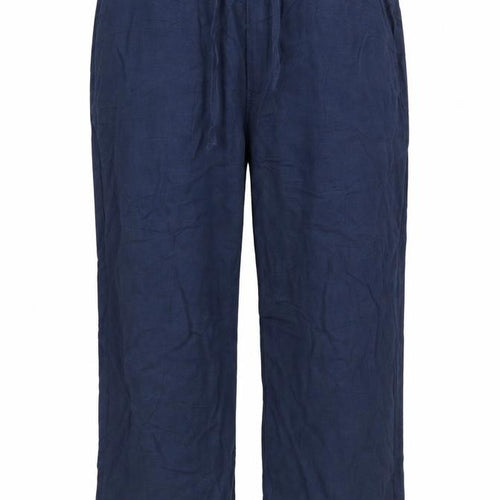 Cubavera Women’s Blue XL Linen Blend Straight Leg Casual Trousers
