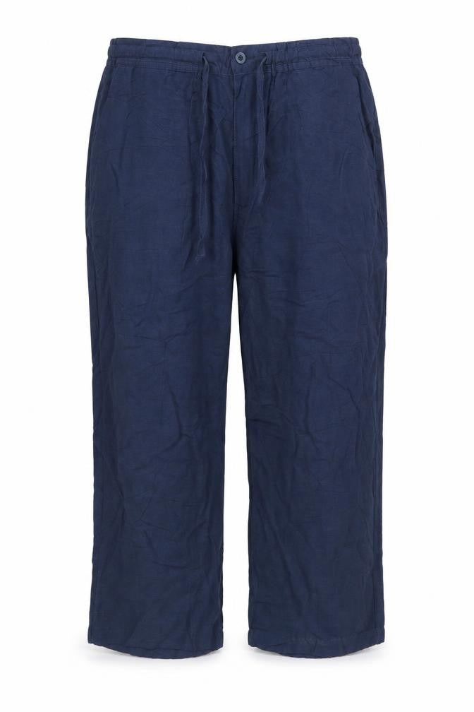 Cubavera Women’s Blue XL Linen Blend Straight Leg Casual Trousers