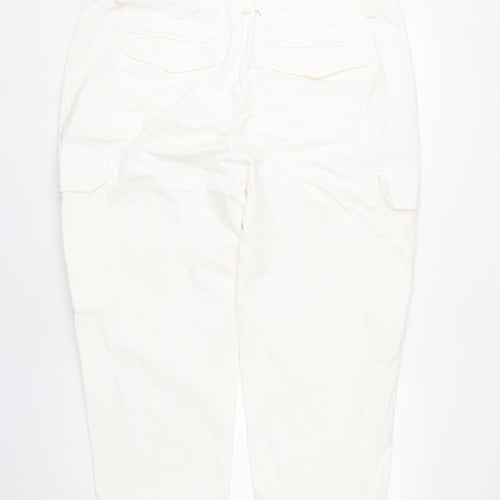 Marks and Spencer Women White Size 20 Cargo Cotton Trousers