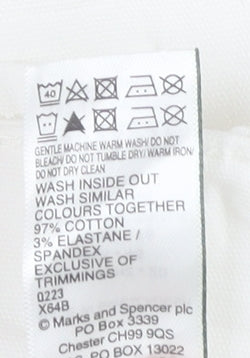 Marks and Spencer Women White Size 20 Cargo Cotton Trousers