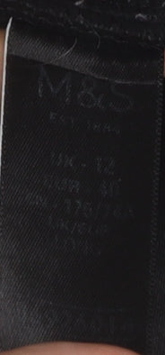 Marks and Spencer Womens Black Floral Stretch Leggings UK 12 M