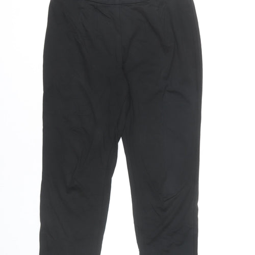 Marks and Spencer Women Black Size 12 Cropped Jersey Leggings