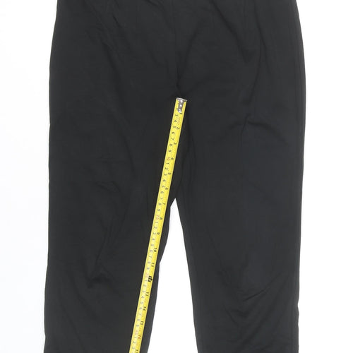 Marks and Spencer Women Black Size 12 Cropped Jersey Leggings