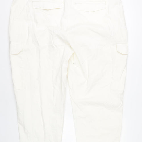 Marks and Spencer Womens White Size 24 Cargo Trousers