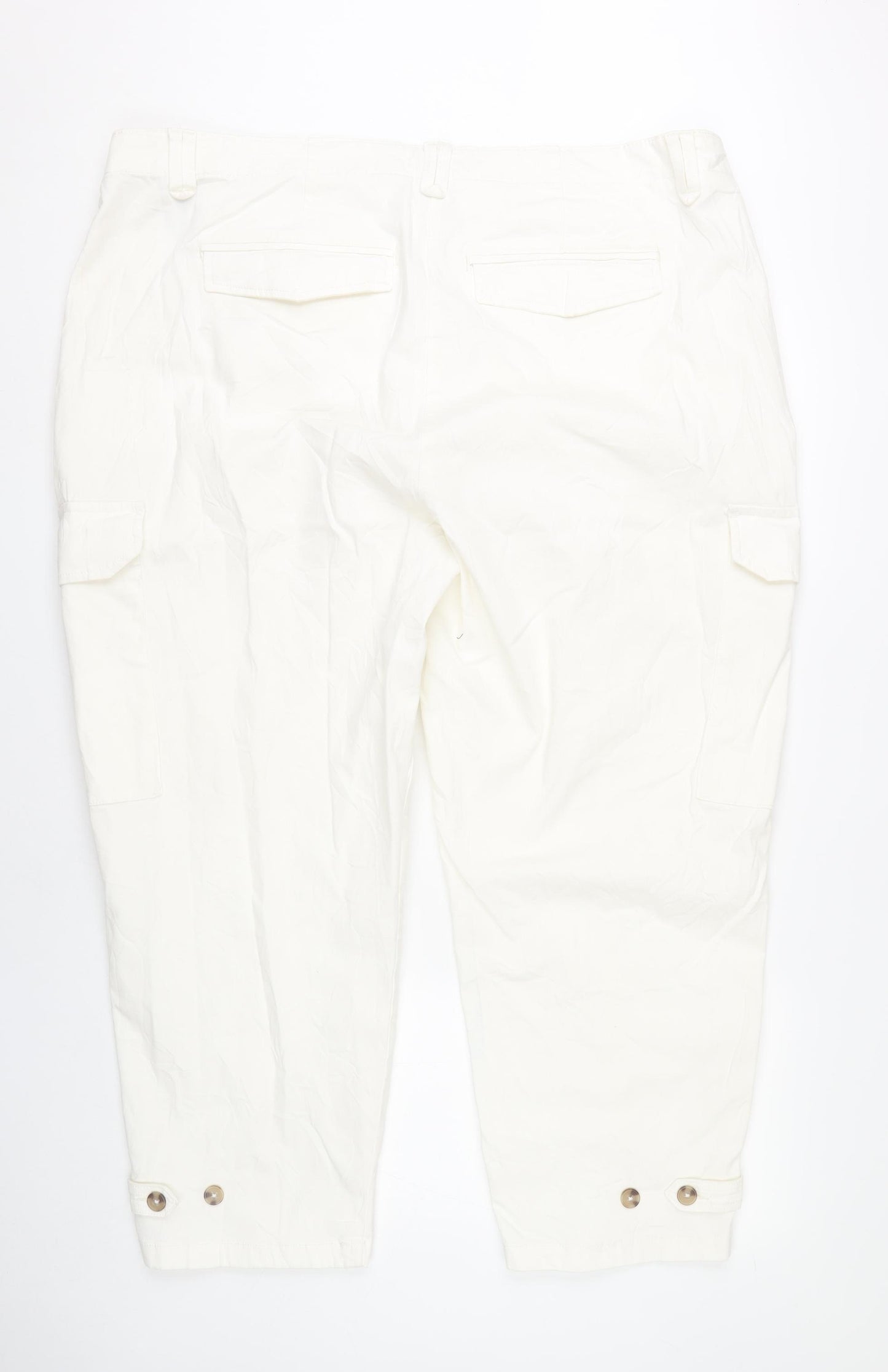 Marks and Spencer Womens White Size 24 Cargo Trousers